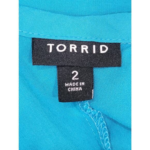 Torrid Women's Challis Trapeze Maxi Dress Size‎ 2x Teal 2021 - Picture 16 of 16